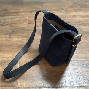 Madewell Navy Suede Crossbody Bag